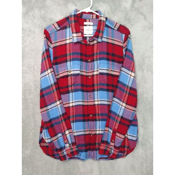 American Eagle Outfitters Tops - American Eagle Shirt Womens Large Red Plaid Flannel Ahh Mazingly Soft Classic